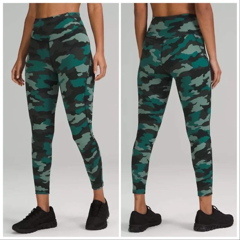 NWT Lululemon Base Pace High-Rise Running Tight 25" Camo sz 14 - Picture 3 of 10